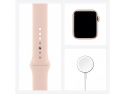  Apple Watch SE LTE 44mm Gold Aluminum Case with Pink Sand Sport Band (MYEP2)
