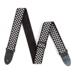 DUNLOP D3831BK CLASSIC BLACK/WHITE CHECK STRAP
