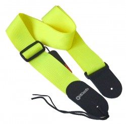 DIMARZIO NYLON WITH LEATHER ENDS (NEON YELLOW)