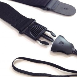 D'ADDARIO ACOUSTIC QUICK RELEASE POLYPRO GUITAR STRAP (BLACK)