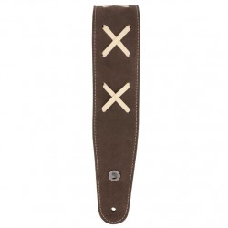 D'ADDARIO 25VDG00 VINTAGE SUEDE GUITAR STRAP (BROWN)