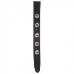 D'ADDARIO DELUXE LEATHER GUITAR STRAP (CONCHOS, BLACK)