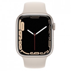 Apple Watch Series 7 GPS 41mm Starlight Aluminum Case With Starlight Sport Band (MKMY3)