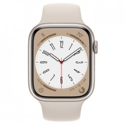 Apple Watch Series 8 GPS 45mm Starlight Aluminum Case with Starlight Sport Band (MNP23)