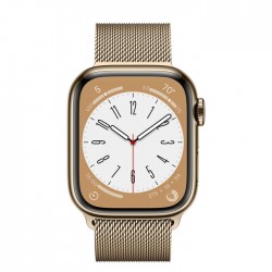 Apple Watch Series 8 LTE 45mm Gold S. Steel Case w. Milanese Loop Gold (MNKP3/MNKQ3)