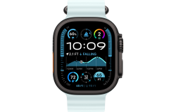 Apple Watch Ultra 2 LTE 49mm Black Titanium Case with Ice Blue Ocean Band (MYP83)