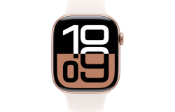 Apple Watch Series 10 GPS 46mm Rose Gold Alu. Case w. Light Blush Sport Band - S/M (MWWT3)