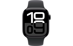 Apple Watch Series 10 GPS 42mm Jet Black Alu. Case w. Black Sport Band - M/L (MWWF3)