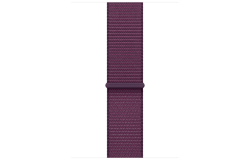 Apple Watch Series 10 GPS 42mm Rose Gold Aluminum Case w. Plum Sport Loop (MWWK3)