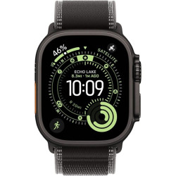 Apple Watch Ultra 3 GPS + Cellular 49mm Black Tit. Case w. Black/Charcoal Trail Loop - M/L (MF1H4)