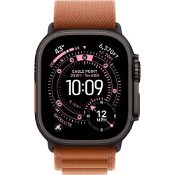 Apple Watch Ultra 3 LTE 49mm Black Tit. Case w. Terra Cotta Alpine Loop - Large (MF254+MG9F4)