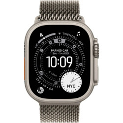 Apple Watch Ultra 3 LTE 49mm Natural Tit. Case w. Natural Tit. Milanese Loop - Large (MF0E4)