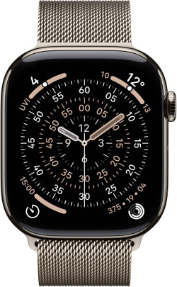 Apple Watch Series 11 GPS + Cellular 42mm Gold Tit. Case w. Gold Milanese Loop (MF8Y4)