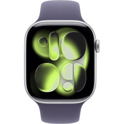 Apple Watch Series 11 GPS 46mm Silver Alu. Case w. Purple Fog S. Band - M/L (MEVA4)