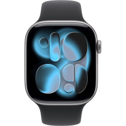 Apple Watch Series 11 GPS 42mm Space Grey Alu. Case w. Black S. Band - S/M (MEQW4)